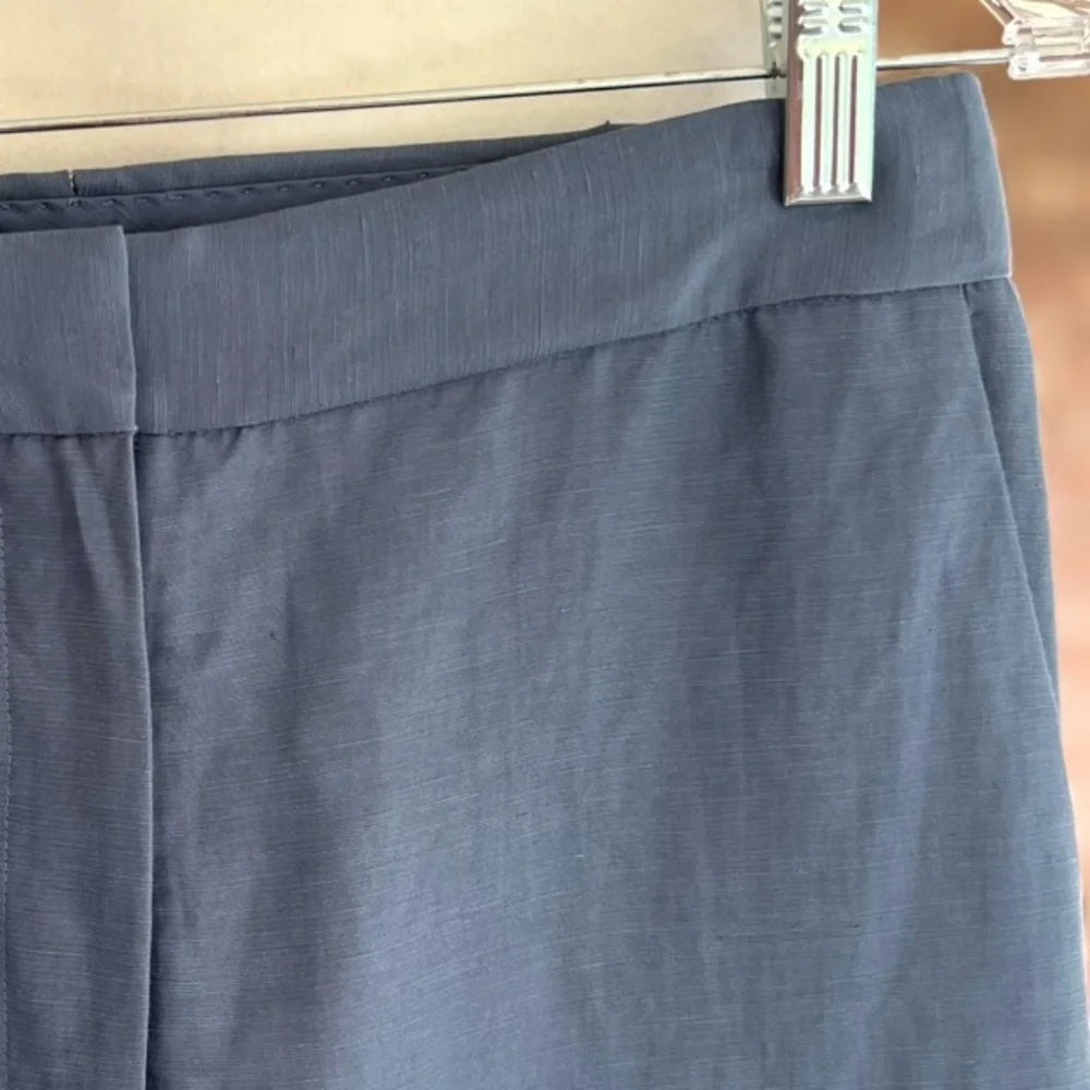 Babaton Aritzia Tahoma Blue Linen Blend Crop Pants Culottes S NWT Quiet Luxury